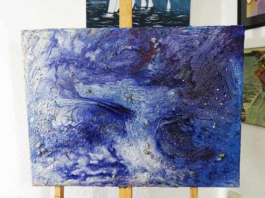 Mer Baltique 3 / Peinture abstraite / Techniques mixtes / 60 x 80 cm / Original